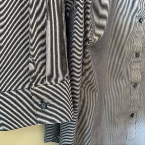 Pinstripe dress shirt 1X - Picture 3 of 7